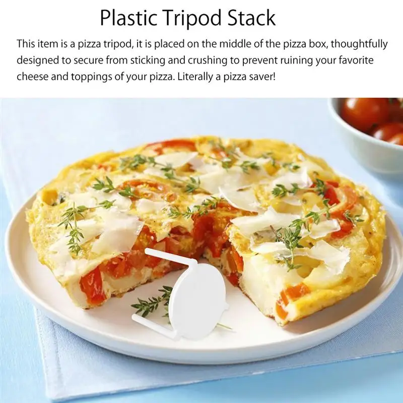 200pcs Pizza Saver Stand White Plastic Tripod Stack Fixing Rack Box Holder Kitchen Baking Accessories | Дом и сад