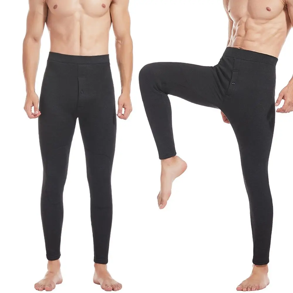 Men Thermal Pants Warm Jogging Pants Men's Warm Legging Cotton Thermal Underwear High Elasticity Thermal Underwear Pants