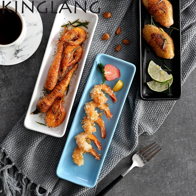 1 шт. керамическая фарфоровая тарелка в скандинавском стиле прямоугольная