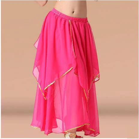 Костюмы для танца живота старший сексуальный шифон золото сторона танец юбка