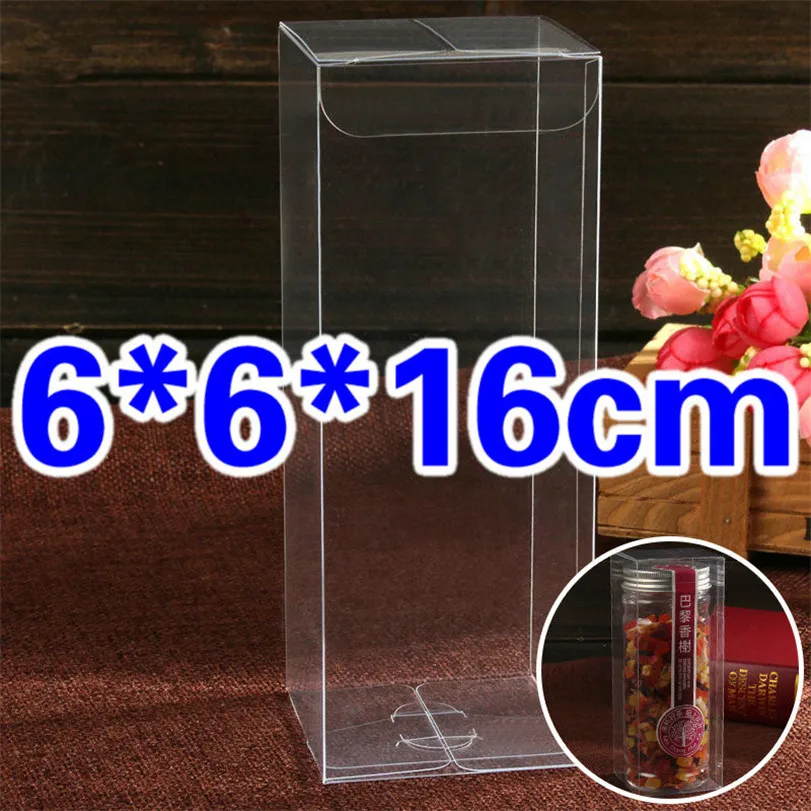

50pcs Clear Plastic PVC Long BOX as Gifts Storage and Decoration/Toy Packing Birthdays Handmade Rose Flower Gifts Display