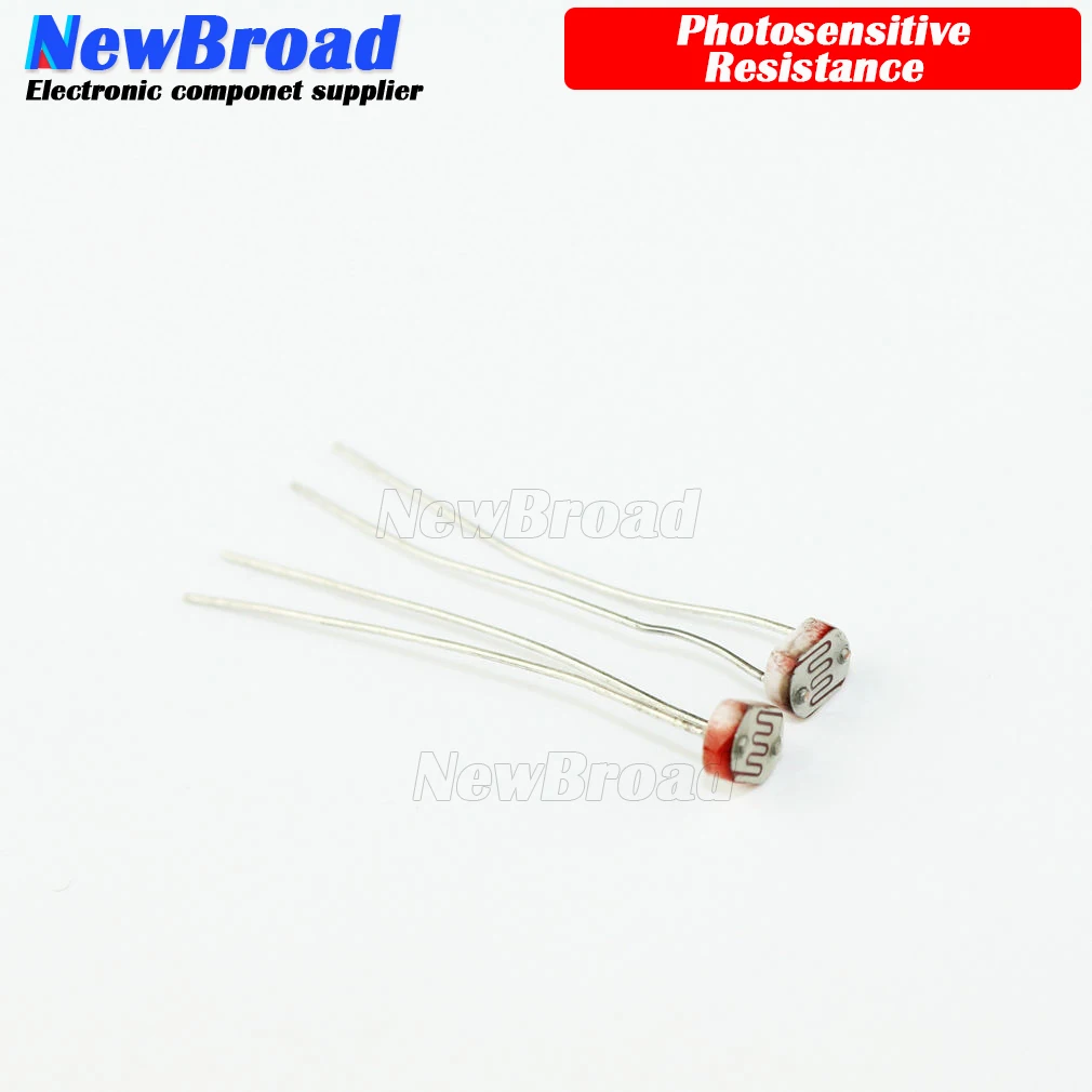 100PCS Photosensitive Resistance GL5506 GL5516 GL5528 GL5537 GL5539 GL5549 Optical Detection Switch Sensor DIP2 2-Pin |