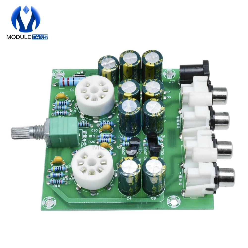DIY Kit AC 12 В 6J1 пробки Fever Предварительный усилитель предусилитель AMP Предварительный усилитель доска наушников буферный модуль стерео потенциометр клапан