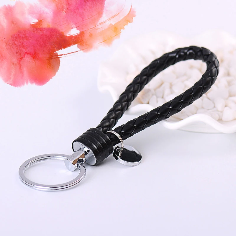 Ручной работы мужской плетеный кожаный Веревка Брелок Waven брелок кожаного брелка
