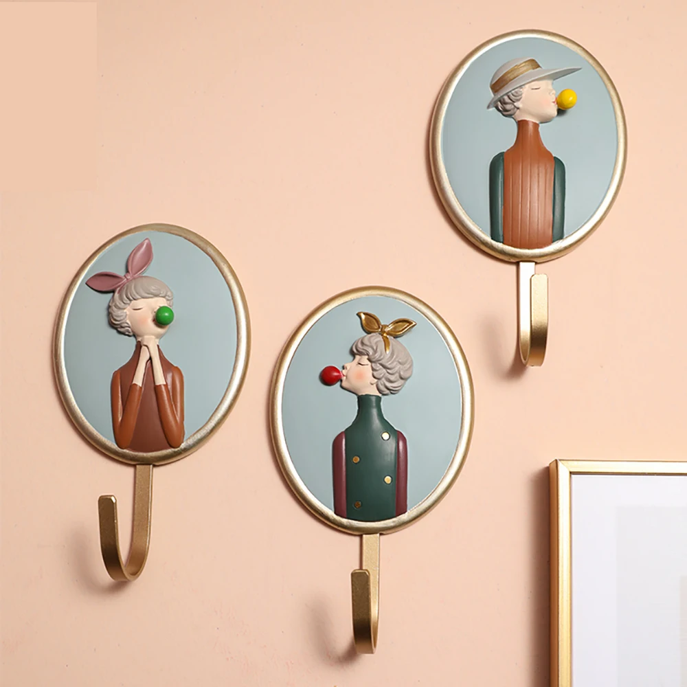 

Resin Wall Sticker Wall Decorations Ornaments Home Living Room Key Kitchen Coat Clothes Towel Hooks Hat Handbag Holder Hanger