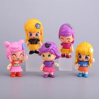 5pcslot cute boneca pinypon dolls doubleface figures toy fashion detachable toys kids girl birthday gifts