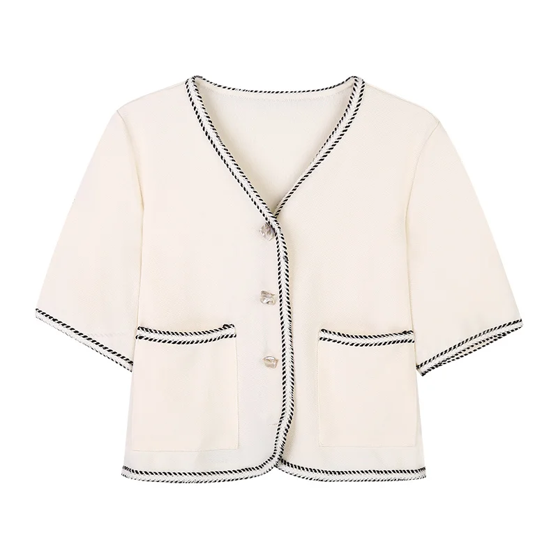 Рубашка женская с коротким рукавом и V-образным вырезом | Женская одежда