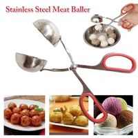 stainless steel non stick meat ballers non stick meatball scoop ball maker ice tongs for meatball fruit cookie dough melon