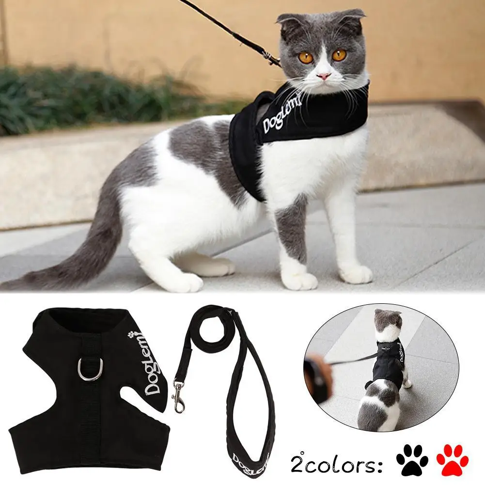 Cat Traction Rope Chest Strap Vest-Style Anti-Breaking Embroidery Chain Suit | Дом и сад