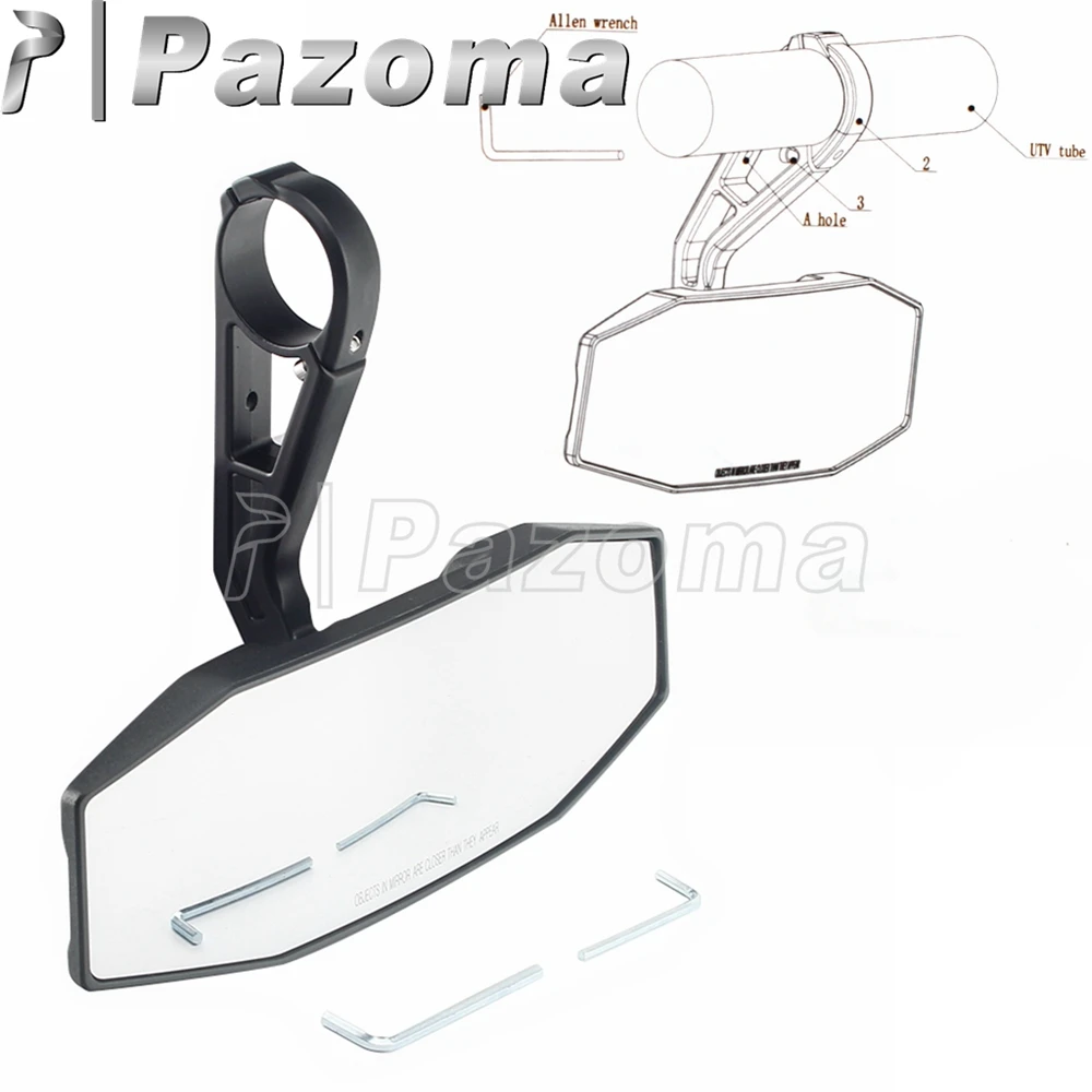 

UTV 1.75" Roll Bar Mirror Center Rearview Mirror Off Road Racing Mirror for Polaris Ranger RZR 570 800 900 1000 Yamaha YXZ1000R