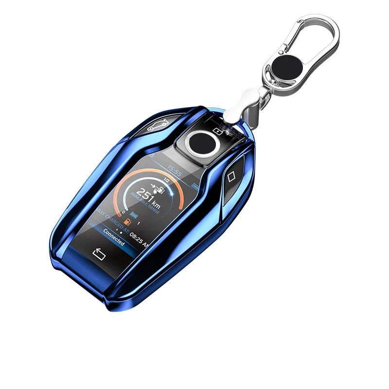 Чехол для автомобильного ключа чехол BMW 5 7 серии светодиодный дисплей ключей G11 G12
