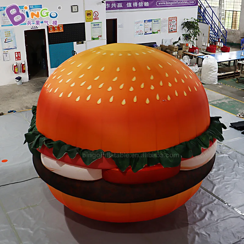 Индивидуальный гигантский надувной гамбургер высотой 3 м для рекламы/гигантский