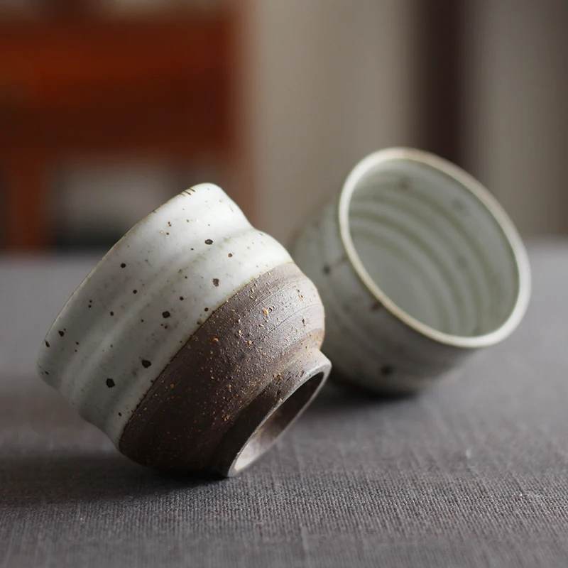 165 мл РУЧНАЯ РАБОТА японская грубая керамика чайная чашка керамическая кунг-фу