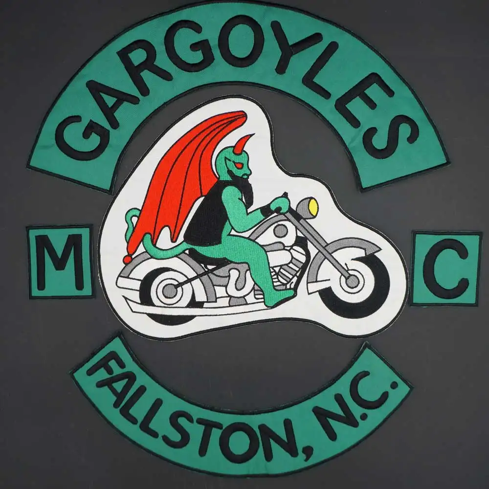 Gargoyles Fallston N.C мс вышивка мотоциклетный Байкерский Патч наклейка значок для одежды