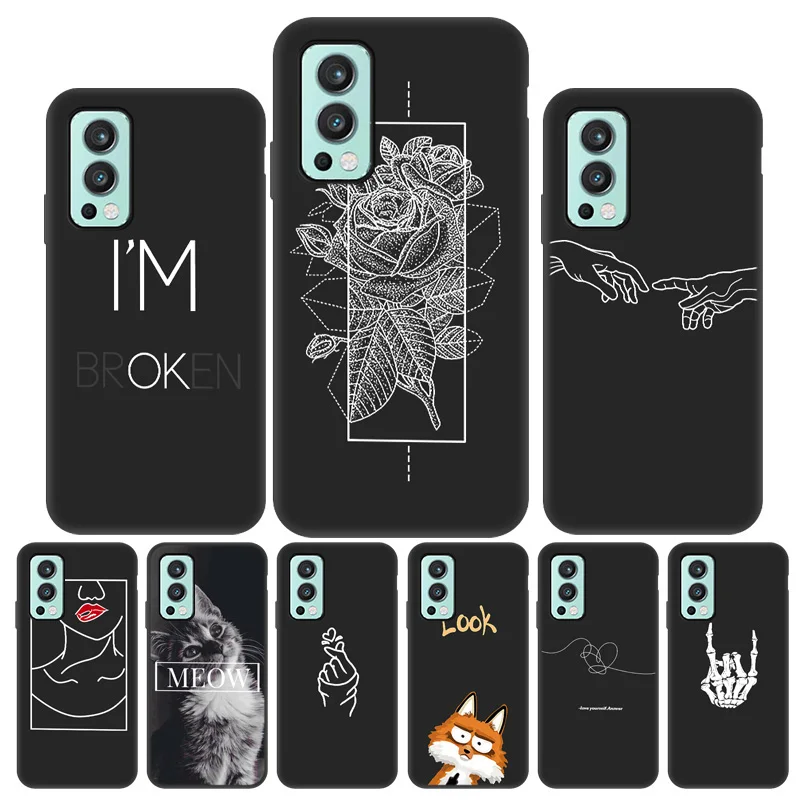 phone case for oneplus 8t cases silicon bumper oneplus nord 2 9 pro 8 7 7t 6 6t one plus 8t oneplus8t tpu painted covers fundas free global shipping