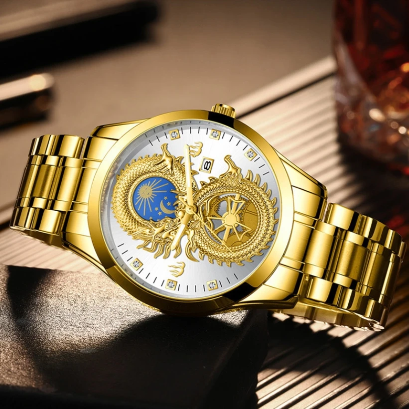 Часы мужские кварцевые, с браслетом из нержавеющей стали, водонепроницаемые от AliExpress WW