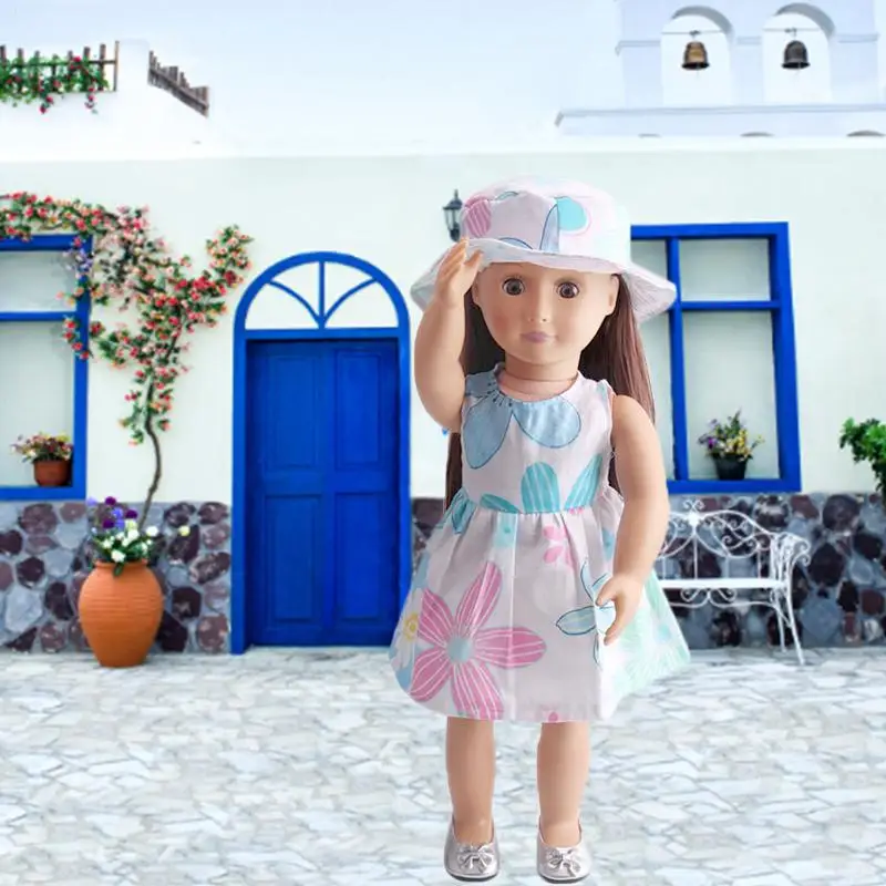 

Платье и шапка для отдыха, новинка 100%, 18 дюймов, W1N9