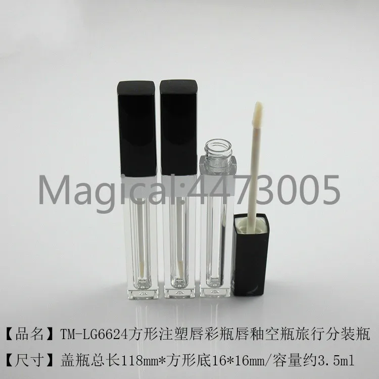 

10/30/50pcs 3.5ml Top Grade Empty Makeup DIY Square Tube Eyeliner Bottle/lip Gloss Bottle Silver Refillable Bottles Tube