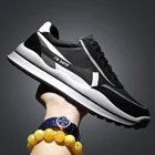 Мужские замшевые кроссовки из ткани Оксфорд для бега на открытом воздухе, дышащая мужская повседневная обувь, украшенная линией, Рабочая обувь для прогулок, Мужская холщовая обувь