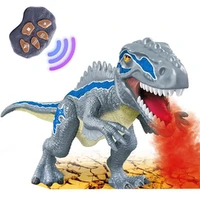 remote control electric color spray dinosaur tyrannosaurus rex walk color light sound kids pet collection model toys kids gifts