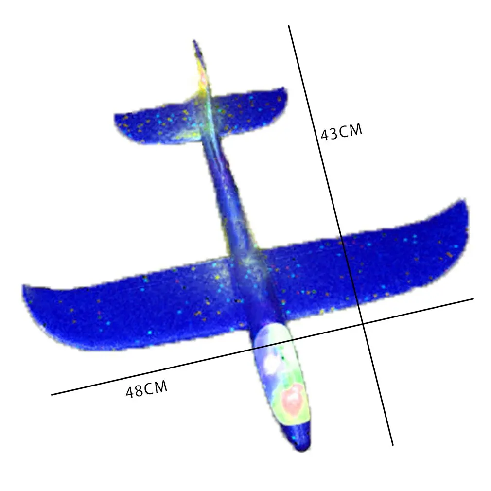 

48cm Big Hand Throw Airplane Flying Foam Glider Plane Inertia Aircraft Toy Hand Launch Mini Airplane Outdoor Toys for Children