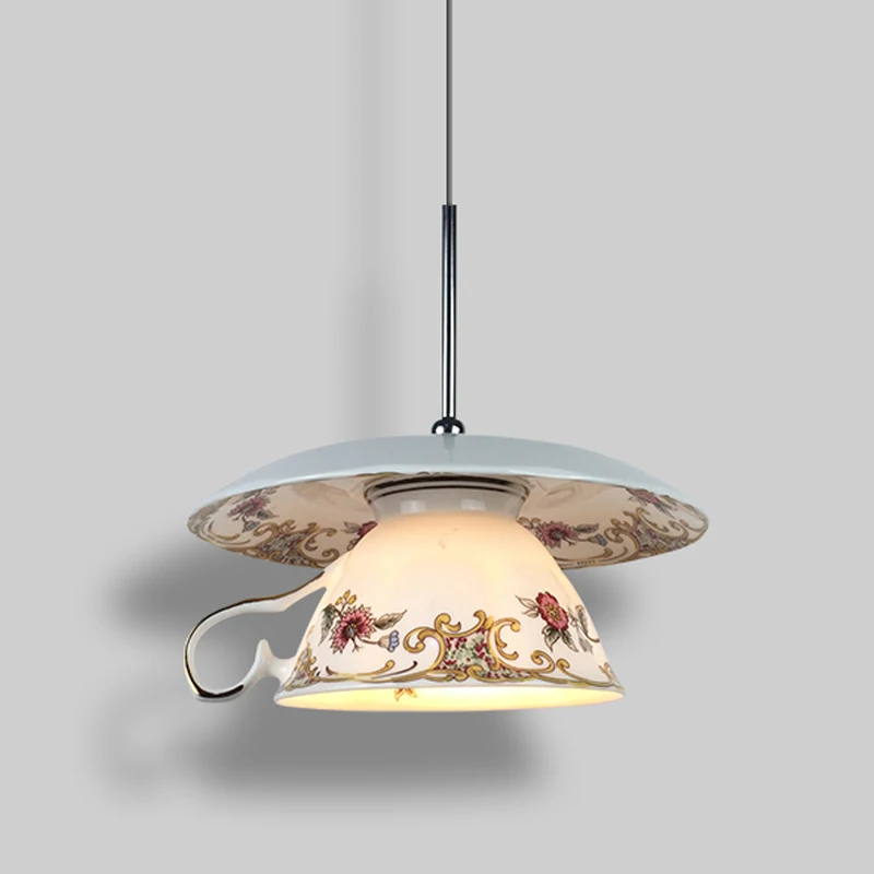 Подвесной светильник в скандинавском стиле с цветочной чашкой Европейский