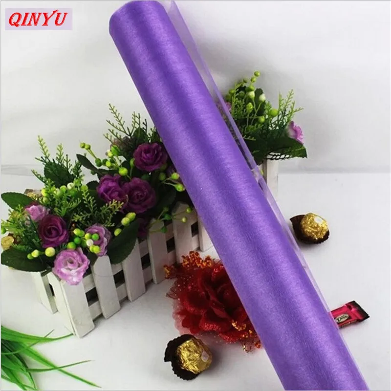 5 м/10 м DIY прозрачная органза рулон тюль для стула пояса банты настольная дорожка