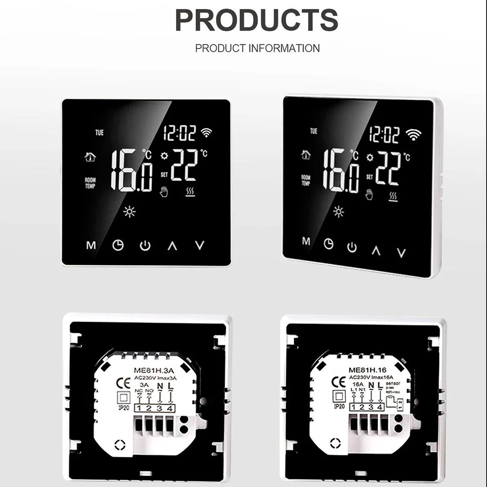 

Touch Screen LCD Display Electric Heating Bedroom Smart Thermostat Temperature Controller Hotel Digital Flame Retardant PC Floor