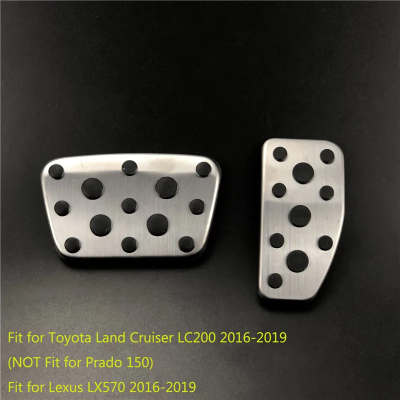 Automatic 2pcs Топливный Газ ускоритель Тормозная педаль Накладка для Toyota Land Cruiser LC200 FJ200 Lexus LX570 LX 570 2008 - Название цвета: Automatic 2pcs