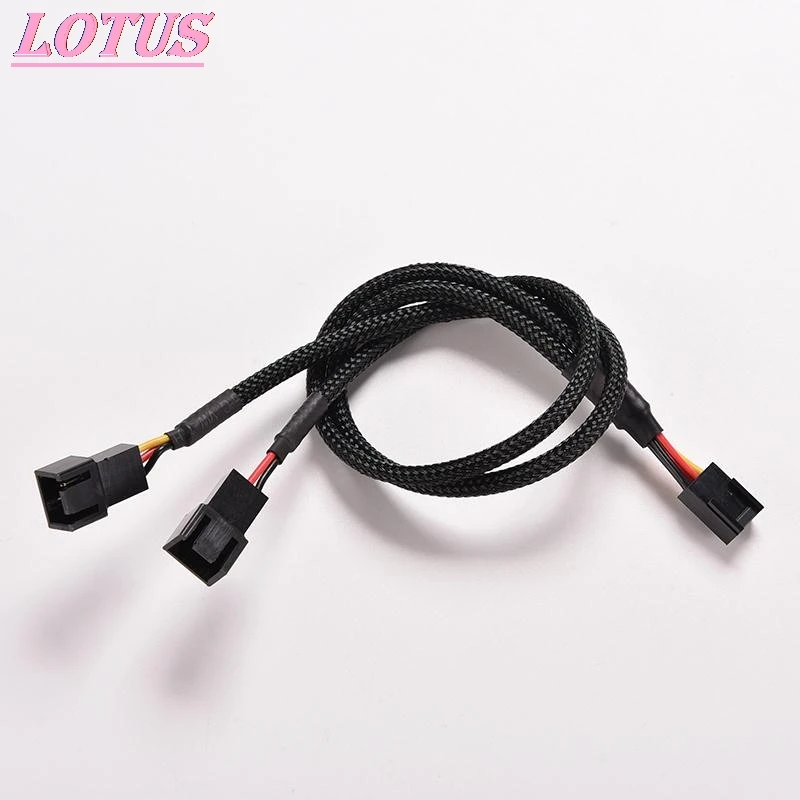 

HOT 3 Pin Mainboard Power Cable Y-Splitter Female To Male Dual 3Pin PC Computer Case Fan Connect Wire Cable Adapter Convert 1PC