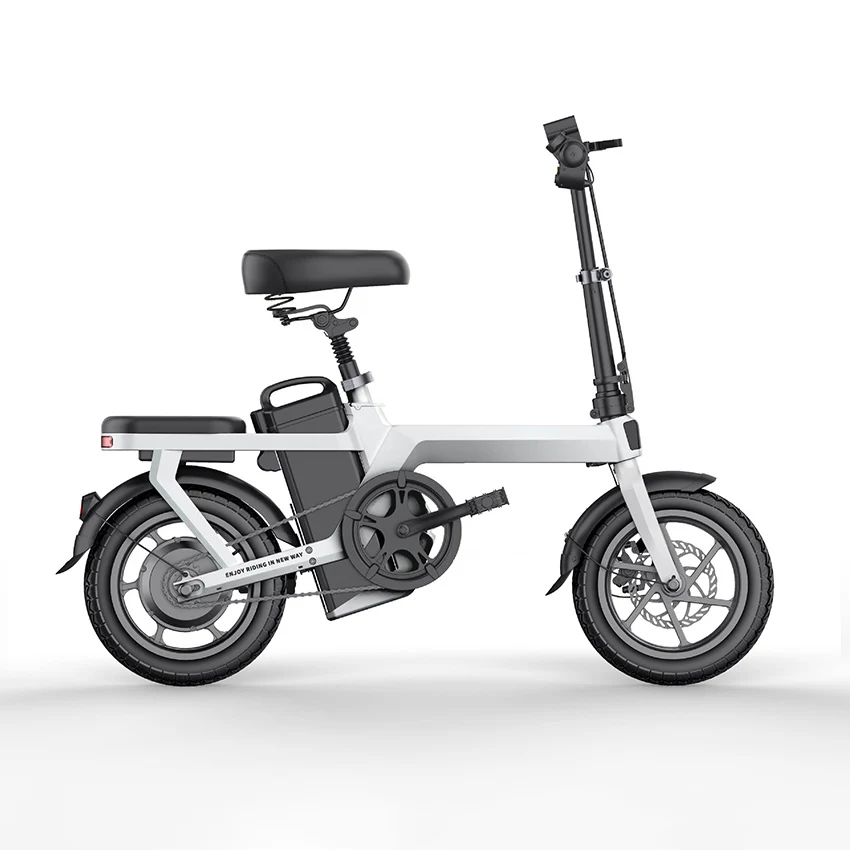 Günstig Elektrische Fahrrad 48V Lithium-Batterie Faltbare Elektrische Fahrrad 14 Zoll Fett Reifen Doppel Disc Brems Dämpfung Berg Ebike