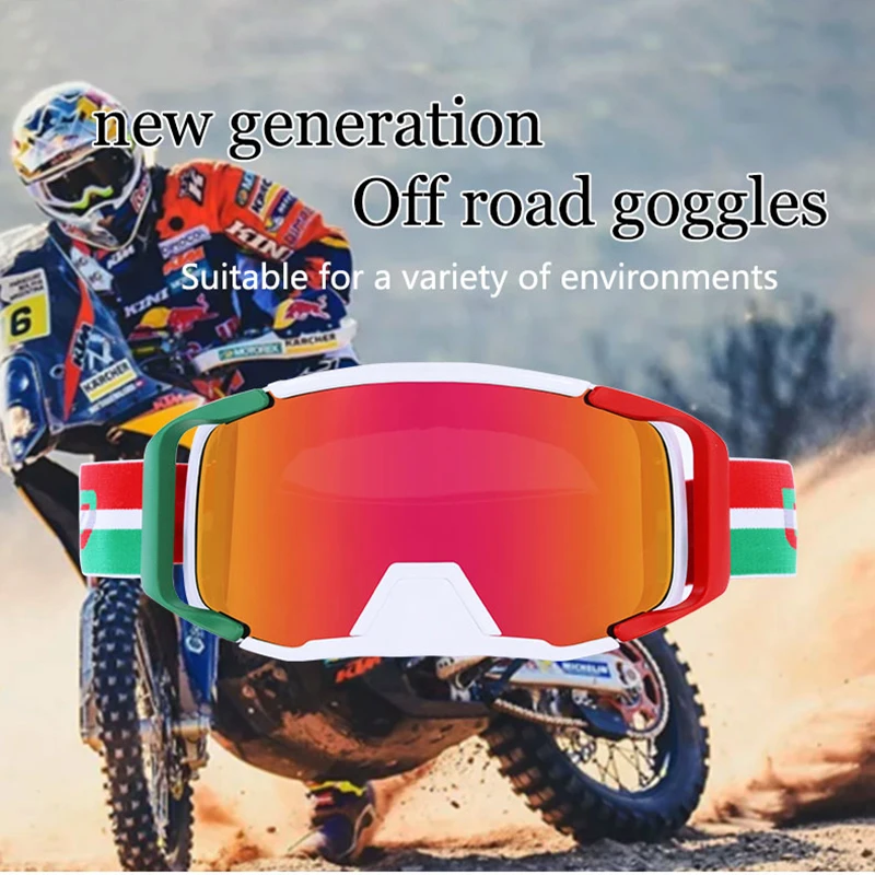 

BOLLFO Motocross Goggles Moto Glasses UV Protection Windproof Riding Dirt Bike Goggle DH MX ATV Off Road Ski Motorcycle Gafas