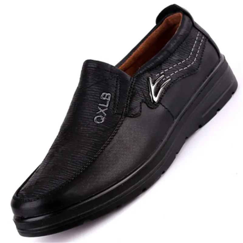 

Size 38-48 Men's Flat Casual Shoes Spring Autumn Fashion Driving Boat Shoes Male Brand Leather Slip-On Loafers shoes Moccasins