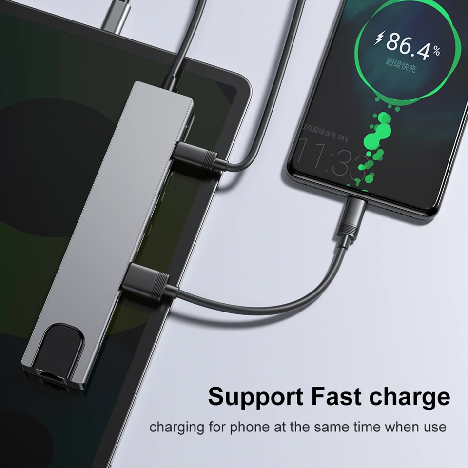 USB-концентратор тип C 3 0 USB концентратор разветвитель OTG кардридер Type к HDMI адаптер 8