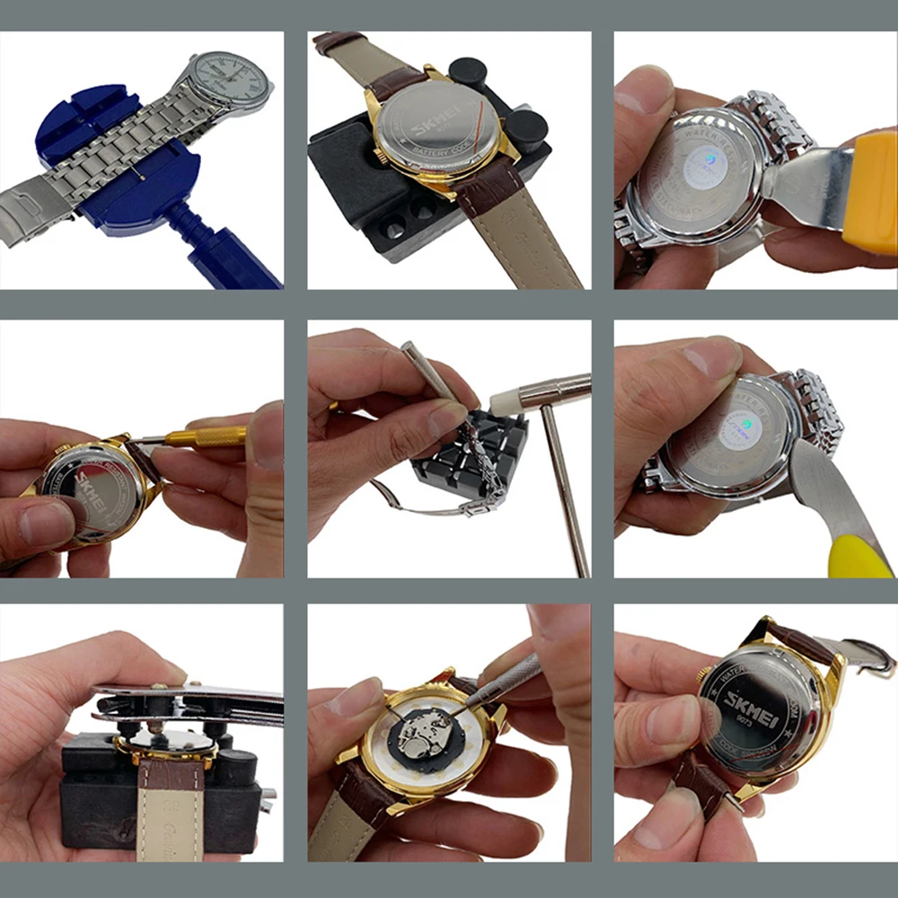 

147pcs/set Watch Repair Tool Kit Watch Case Opener Link Remover Screwdriver Repair Tools Kit Watchmaker Tools