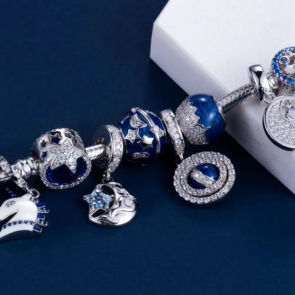 Видео! Moonlight Dreams 925 пробы Серебряная тропическая рыба и вода растения tailBeads