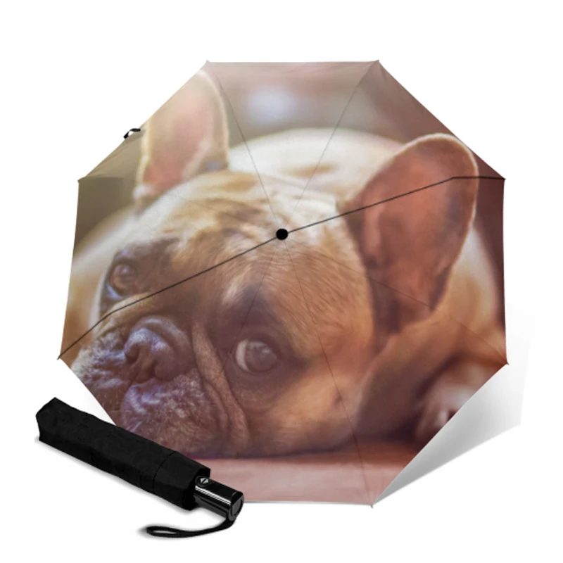 

Ветрозащитный Зонт для мужчин и женщин, складной полностью автоматический зонт для путешествий, бизнес-Зонтики с принтом животных