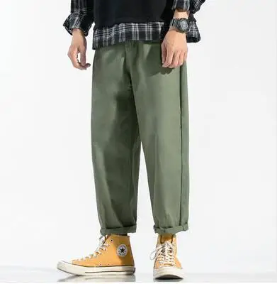 Military Green Zongke мужские прямые брюки джоггеры брюки Мужские штаны уличная тренировочные штаны-шаровары штаны, мужские брюки 5XL хип хоп Осень новинка - Цвет: Military Green