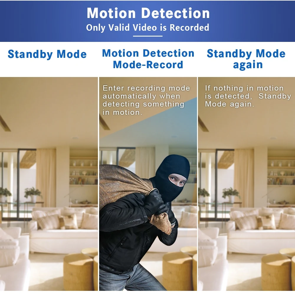 Мини камера видеонаблюдения HD 4K Wi Fi в режиме реального времени IP P2P с ИИ датчиком