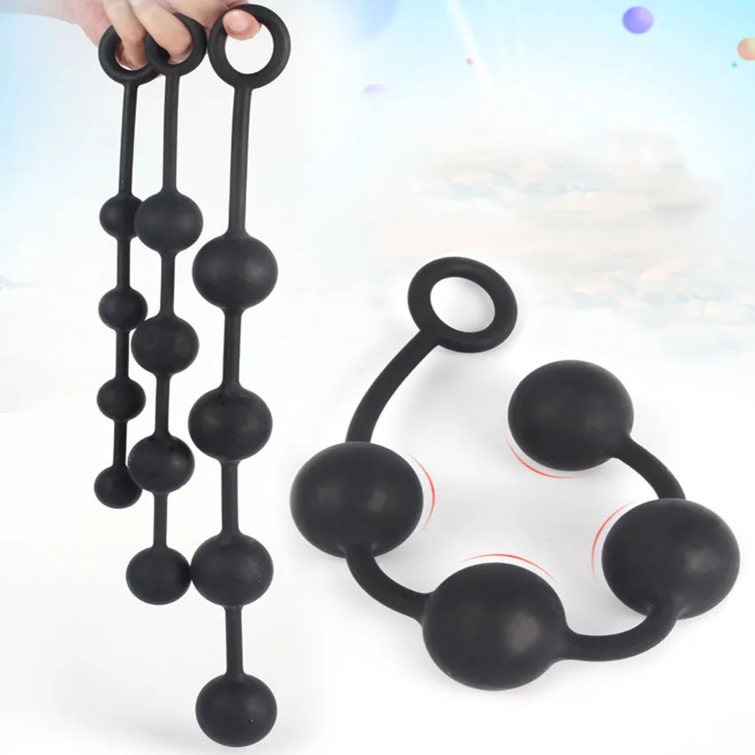 Super Long Anal Beads Vagina Balls Huge Big Silicone Butt Plug Sex Toys For Woman G Spot Dilatador Large Buttplug | Красота и