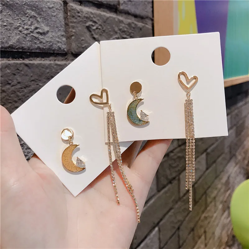 Корейские стильные Серебристые игольчатые цепочки с кисточками осенне-зимние