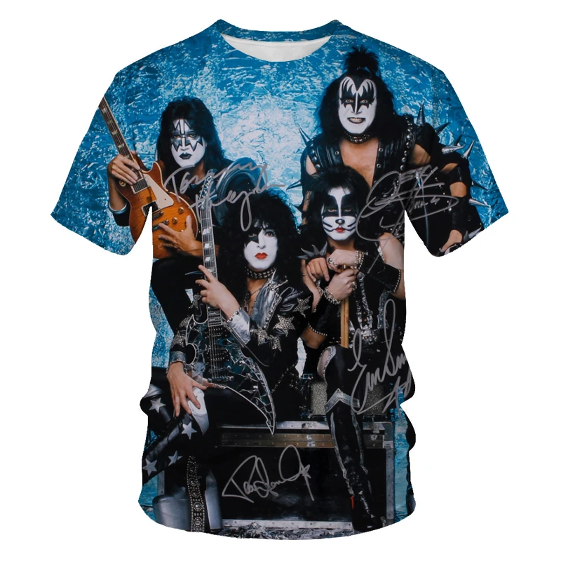 

Trendy Men's T-shirt 3D Printing Passionate Wild Men's T-shirt 3D Printing Band Series Oversized Is Hip Hop T-shirt Size 100-6XL