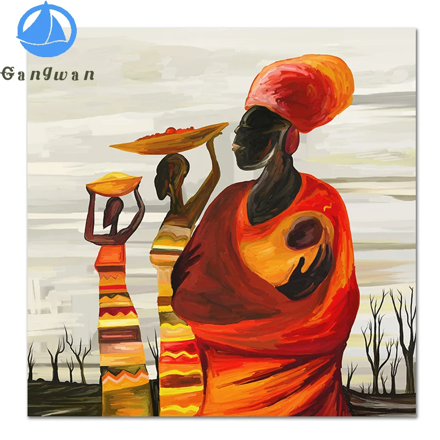 Абстрактный портрет в африканском стиле настенное искусство алмазная живопись 5D