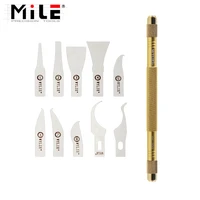 mile 10in1 glue remov tool with cold blade and thin blade tech processors knifes for iphone cpu mainboard ic repair tool set