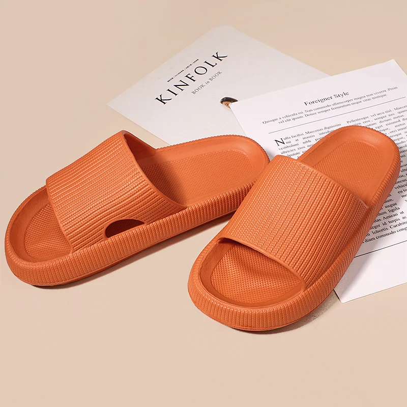 

Summer Women Slippers Air Cushion Thick Platform Home Ladies Slides Non Slip Living Indoor Slippers Comfort Soft Flat Shoes