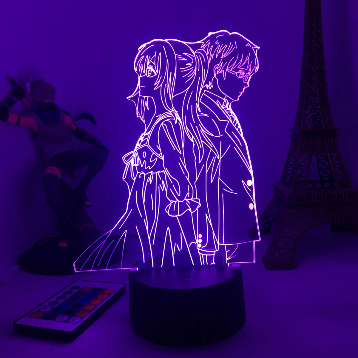 3D светодиодный светильник аниме ваша лежа в апреле для декора спальни Ночной