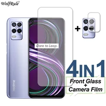 4-In-1 Tempered Glass For Realme 8S 5G Screen Protector Shockproof HD Protective Phone Camera Film On Realme 8S 8i 8 Pro Glass