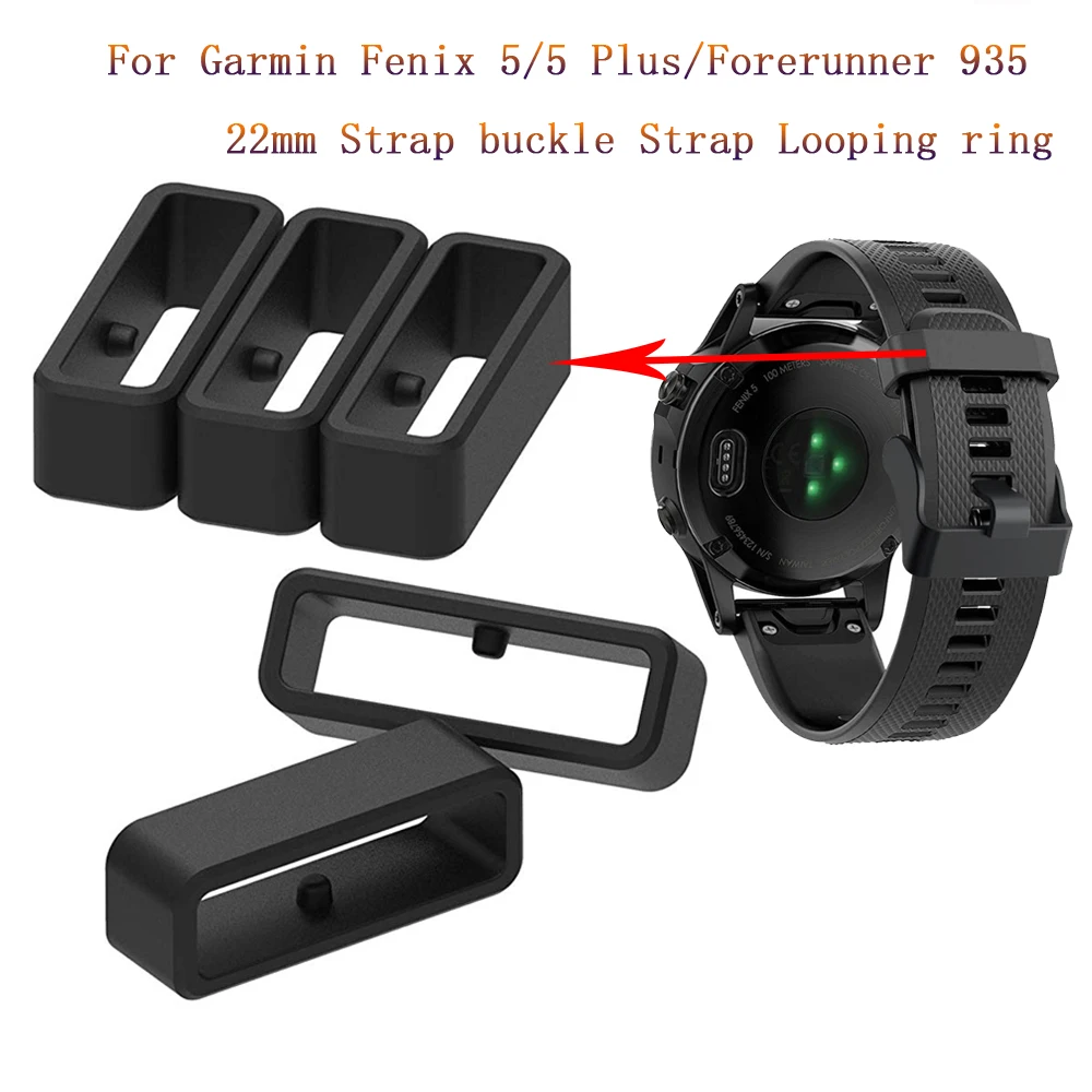 22mm Strap Loop Ring fashion Silicone For Garmin Fenix 5/6/6 Pro/5 Plus Band Keeper Loop Security Holder Retainer Ring Accessory