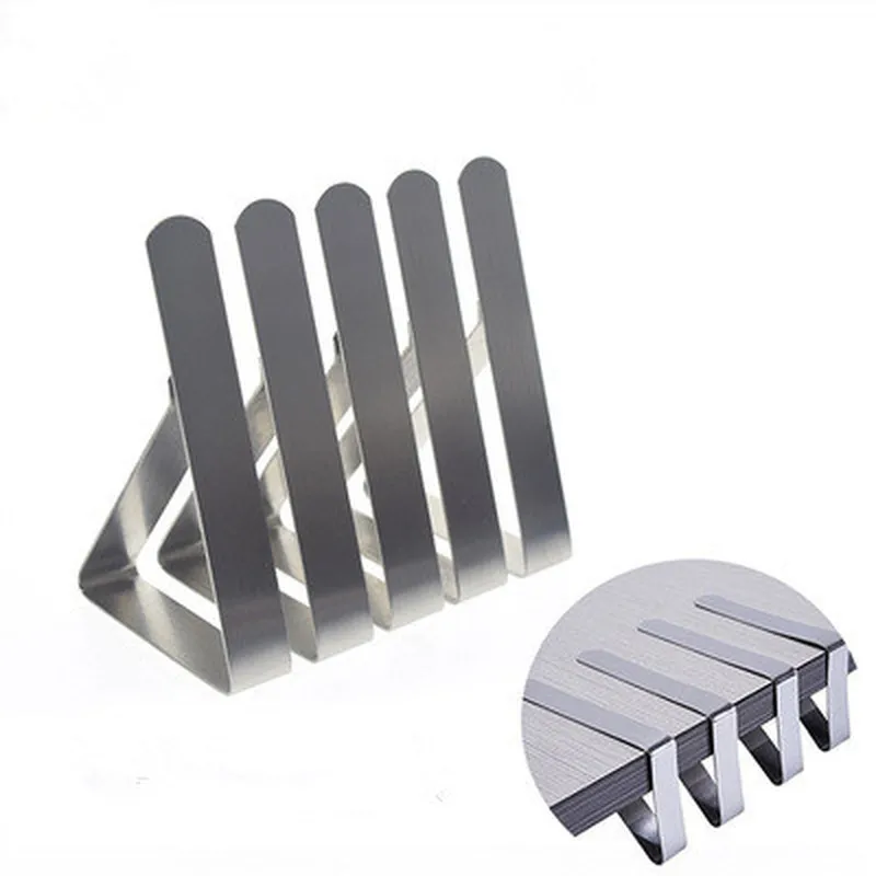 Новинка скатерть с зажимом 4 шт./компл. Регулируемая из нержавеющей стали для дома