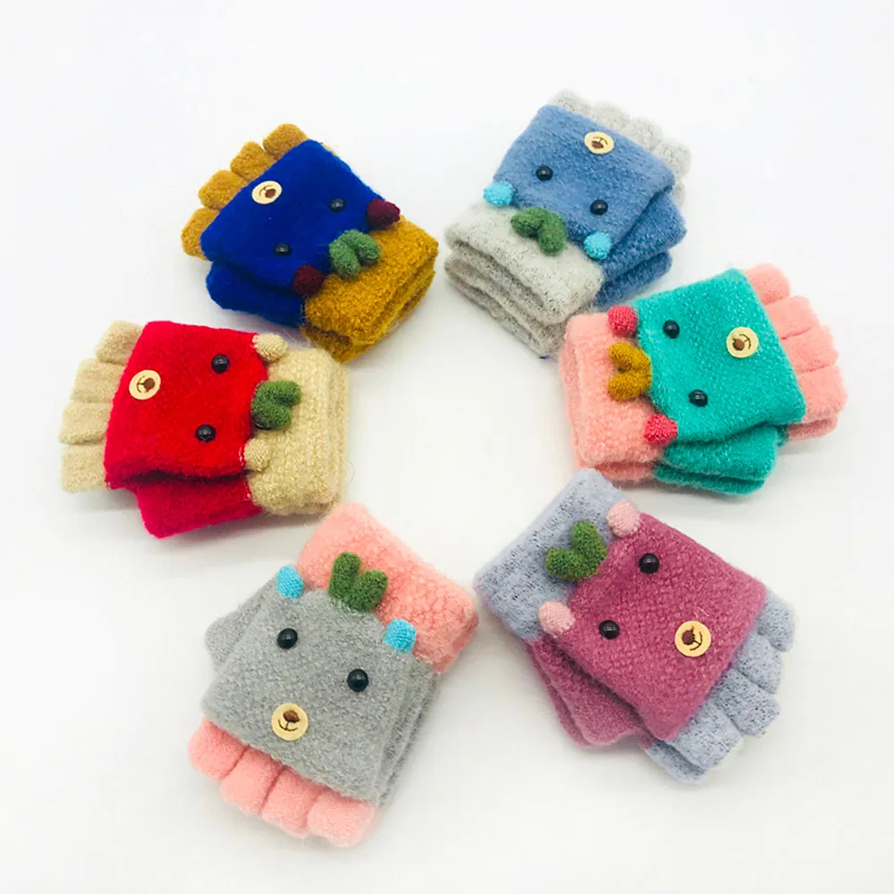 Детские перчатки зимние детские для маленьких девочек и мальчиков теплые